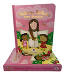 Kit Com Um Livro 365 Historias Bíblicas Devocional Infantil E Uma Bíblia Do Bebê Meninas Capa Dura Almofadada
