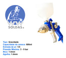 2 Pistolas De Pintura Hvlp Bico 1.4mm Profissional