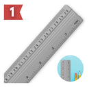 Réguas De Alumínio Escola Trabalho 30cm Escritório Cor Prateado