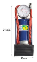 Bomba Ar Pedal Alta Pressão Encher Pneu Bicicleta Moto Carro Jack Acessorios Cor Azul