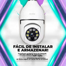 Câmera de Segurança Lâmpada Panorâmica Com Sensor De Movimento 355° Cor Branco Infravermelho Noturno