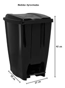 Lixeira Com Pedal 20l Plástico Resistente Reforçada Jaguar