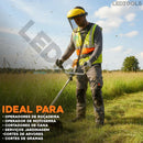 Protetor Facial Com Tela De Aço Para Roçadeiras Motosserras