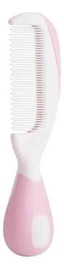 Kit Pente E Escova Natura Para Bebê +0 Meses Chicco Cor Rosa