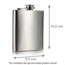 Kit 2 Cantil De Bolso Em Inox Porta Bebida Whisk Prateado