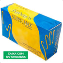 Luvas descartáveis Supermax Premium quality procedimento cor branco tamanho P de látex com pó x 100 unidades