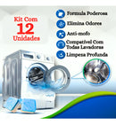 Kit 12 Pastilha Tablete Higieniza Limpa Tambor Máquina Lavar