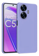 Capa Capinha Compativel Para Realme C55 4g Aveludada Tl  Lilás