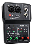 Mesa Mixer Placa De Som Teyun Q-12 Interface De Audio Usb Pc