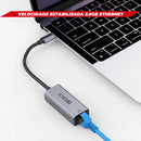 Adaptador Usb C Tipo C Ethernet Rj45 1000mbps 2.5gb Alumínio
