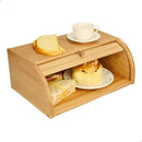 Porta Paes Com Tampa Retratil Em Bambu Armazenamento De Paes