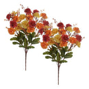 Kit 2 Buquê Rosa Artificial Decoração  Vermelho laranja outono