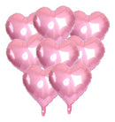 20 Balão Metalizado 10 Polegadas 22cm Coração Rosa Claro