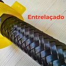 Rabicho Engate Mangueira Trançado Aço Inox Flexível 50 Cm Cor Preto