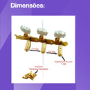 Tarraxa Tarracha Violão Nylon Pino Grosso Dourada