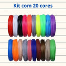 Refil Filamento Pla Kit 20 Cores 100m Caneta 3d Impressora