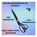 Tesoura Profissional de Alfaiate Tecelão VBS Brasil Corte Costura 9 Polegadas Cor Preto Eva Artesanato Tecido Arte Em Geral