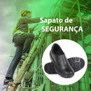 Bota Botina Sapatão Couro Cano Baixo Bico D Pvc Tr Preto 44 BR