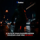 Kit Lanterna e Farol Para Bicicleta Luz Com LED Monster Ultra 3 Modos Iluminação Lumens Recarregável Bivolt Com Pisca Traseiro Portátil Kaizu cor preto