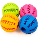 Bola Pra Cachorro Porta Petisco Brinquedo Pet Kit 3 Bolinhas Cor Sortidas