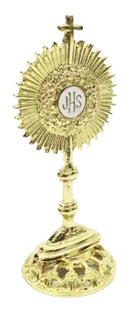 Mini Ostensório Eucaristia - Metal - 7cm (unidade) Dourado