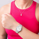 Relógio Mondaine Feminino Prata Kit Semi-joias Cor Da Correia Prateado 32608L0MKNE2K1