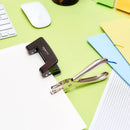 Alicate Furador Perfurador 1 Furo Papel Escritório Cor Alumínio Forma da perfuração Redonda