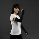 1 Par De Manguito Abertura No Dedo Proteção Solar Uv Preto GG