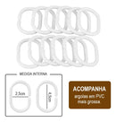 1 Cortina Box Banheiro Pvc Transparente Antimofo Ilhós 1,95