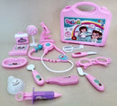 Kit Maleta Médica, Faz De Conta, Enfermeira Infantil, Doutora, Educativo, Divertido, Rosa, 14 Peças