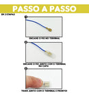 Terminal Encaixe Femea Com Trava 6,3mm+ Capa C/ 100