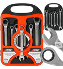 Chave Combinada Catraca Jogo De Chaves Com 7 Peças De Aço 08 A 19mm Reforçado Bmb-01 Indufer