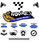 Par Retrovisor Mini Kawasaki Z400 Rebaixado 90° Haste Curta