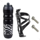Garrafa Térmica Garrafinha Caramanhola Preto 550ml Livre Bpa Squeeze Isotérmica Leve Refrescante + Suporte Adaptável Ergonômico Com Parafusos Compatível Com Quadro Bike Bicicleta Corrida Pedal Pulse