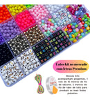 Kit Miçanga Infantil Maleta Montar Pulseira Infantil Bolinha