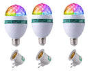 Kit 3 Lampada De Led Giratoria Led Dj Strobo Festas Eventos