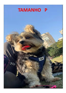 Coleira Peitoral Colete Ajustável C/guia -feito No B Azul M