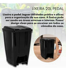 Lixeira Com Pedal 20l Plástico Resistente Reforçada Jaguar