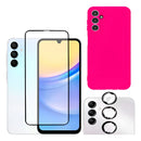Capa Capinha + Película Tela 3d Camera Para Galaxy A15 4g Pink