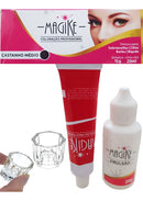 Tintura Para Sobrancelha Barba E Bigode + Copo  Castanho Médio