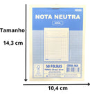 Bloco Nota Neutra Pequeno Multivias 1 Via 50 Folhas 20 Unid