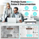 Plastificadora Laminadora A4 , Fria/quente Laminadora, Velocidade 280 Mm/min, Abs Anti-travamento, Com 9 Folhas Para Laminação, Ideal Para Escolas E Casas