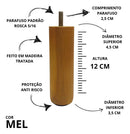 Pé Cama Box Bau Queen King 12 Peças Fixas Mel 12 Cm Mel