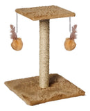 Arranhador Para Gatos Poste Com Brinquedo Duplo Exclusivo Cor Bege