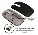 Piracomp Kit Teclado E Mouse Sem Fio Usb Slim Cor Preto 2.4ghz Qwerty