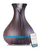 Aromatizador Difusor Elétrico Ultrassônico 400ml - Tulipa Cor Madeira Escuro