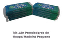 Kit 120 Prendedor De Roupa Pregador Varal Madeira 10 Duzias