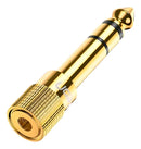 Adaptador Mini Jack 6.5mm Macho Para 3.5mm Fêmea Gold