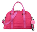 Bolsa Feminina Blogueira Esportiva Fitness Academia Chaveiro Cor Pink Desenho Do Tecido Liso