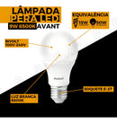 10 Lâmpadas Avant Led 9w Bulbo 6500k Branco Frio Luz Branco-frio